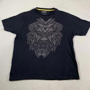 Sean John Shirt Mens XL Black Geometric‎ Lion Graphic Tee T-Shirt Hip Hop Dazzle